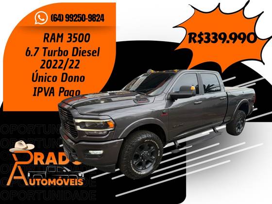 RAM 3500 6.7 I6 TURBO DIESEL LARAMIE NIGHT EDITION CD 4X4 AUTOMÁTICO RAM 3500 6.7 I6 TURBO DIESEL LARAMIE NIGHT EDITION CD 4X4 AUTOMÁTICO